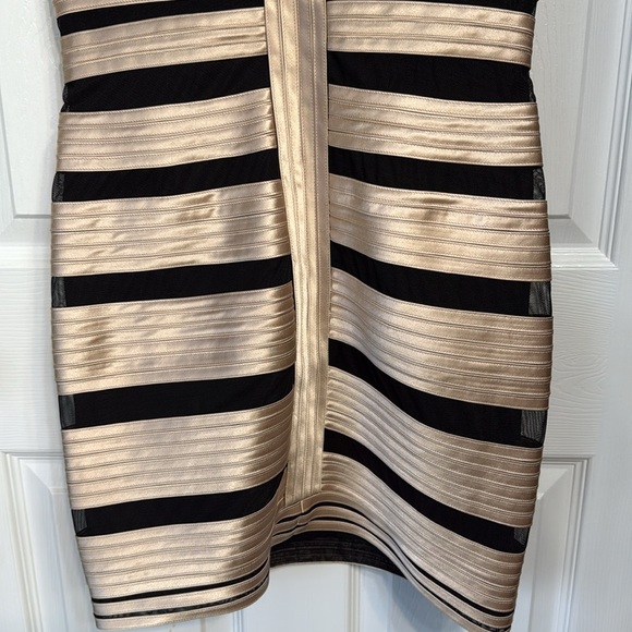 BCBGMaxAzria Black and Cream Striped Dress “Brenda” - Picture 5 of 8